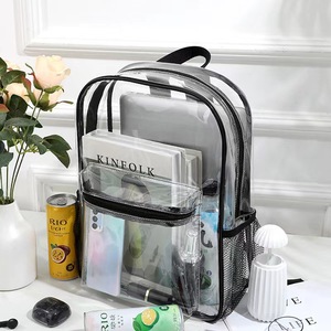 Zaino in PVC Trasparente Personalizzabile all'Ingrosso con Stampa Logo, Morbido e Resistente, Unisex per Scuola, Trucco, Viaggi e Attività all'Aperto - Product Image 2