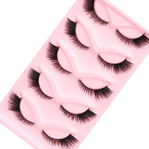 <span class=keywords><strong>Cils</strong></span> <span class=keywords><strong>faux</strong></span> en bande, style silhouette effilée naturelle, faits à la main, densité audacieuse, best-seller, provenant d'une usine professionnelle - Product Image 1