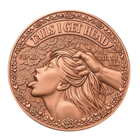Pièce de monnaie personnalisée en cuivre, imprimée UV, double face, à motifs coquins et amusants, à lancer tête ou queue, souvenir de collection sur le thème de l'amour