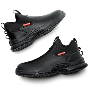 Fashion High Quality Labor protection Shoes Men's <b>Waterproof</b> Wear-resistant Anti slip <b>Work</b> Steel Toe Shoes Safety Shoes - Product Image 1