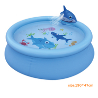 NIZHEN Neuer Maßgefertigter PVC Aufblasbarer Tier-Sprühpool 190x47cm für Kinder und Familien, Sommer-Wasserspaß, Einfache Installation