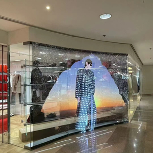 Panel de publicidad de vidrio con efecto visual 3D, pantalla de visualización transparente LED holográfica para tienda minorista, ventana de centro comercial - Product Image 3