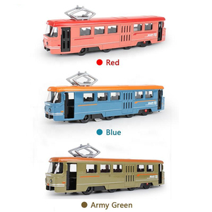 Tren de juguete de aleación, modelo de tren de 3 colores, con luz de sonido - Product Image 1