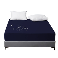 Drap-housse imperméable en polyester pongé pour hôtels, plusieurs couleurs, literie domestique, vente en gros usine