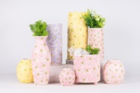 Keluaran baru vas keramik aster minimalis Pot bunga porselen Tulip untuk dekorasi meja ruang tamu atau meja
