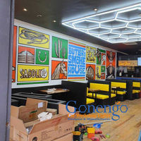 Hexagone en aluminium de haute qualité a mené la lumière de latte pour les lumières de gymnase de barbier de supermarché de magasin de centre commercial