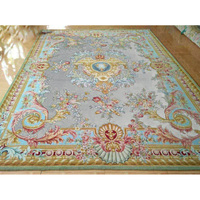 Tapis Savonnerie en laine nouée à la main de luxe 6x9 Cour française Tapis de palais royal européen de la France faits à la main par l'usine chinoise
