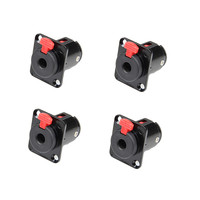 Prise jack mono verrouillable 1/4 pouce OEM, montage sur panneau, avec loquet rouge à dégagement rapide pour table de mixage, amplificateur, boîtier, boîte de jonction DIY, fourniture d'usine