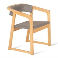 Chaise de salle à manger en bois massif : moderne, haut de gamme, usage domestique, nouveau style chinois, chaise à dossier minimaliste