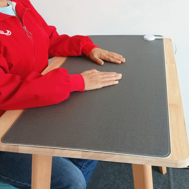 Electric Heated Desk Pad with Touch Control - 3-Temperature Adjustable Office & Gaming Mouse Mat with Auto Shut-Off