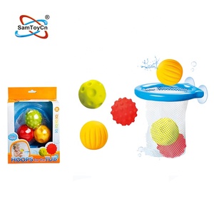 SamToy – boule de pulvérisation d'eau en caoutchouc souple flottant, jouets de <span class=keywords><strong>bain</strong></span> pour bébé, filet à cerceaux pour baignoire, Non toxique - Product Image 6