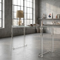 Minimalistischer Luxus-Schreibtisch mit Ästhetischem, Vergilbungsbeständigem Design für Moderne Büros - Transparenter Acryl-Konsolentisch