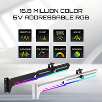 Soporte ajustable ARGB para GPU, soporte anticaída para tarjetas gráficas, compatible con carcasas de PC universales.