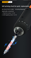 Tournevis électrique sans fil mini portable LK-E36 pliable 3,6 V avec chargeur USB, couple de 1-15 kgf.cm, ensemble Akkuschrauber