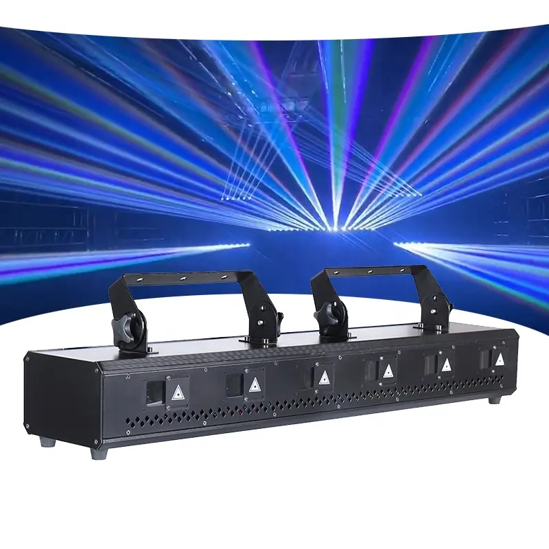 6 Eyes 2w Rgb Full Color Laser Projector Led Animation Party Lights 6 Lens for Beam Bar Pub Disco Dance Show Dj Stage Lights