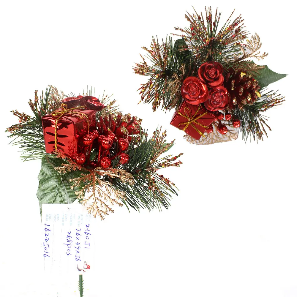 Noel dekoratif süsler yılbaşı çiçeği noel dekorasyon tedarikçisi
