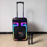 En gros, grande enceinte trolley d'extérieur sans fil de 12 pouces PLUS pour karaoké, batterie au lithium 30-50W OEM