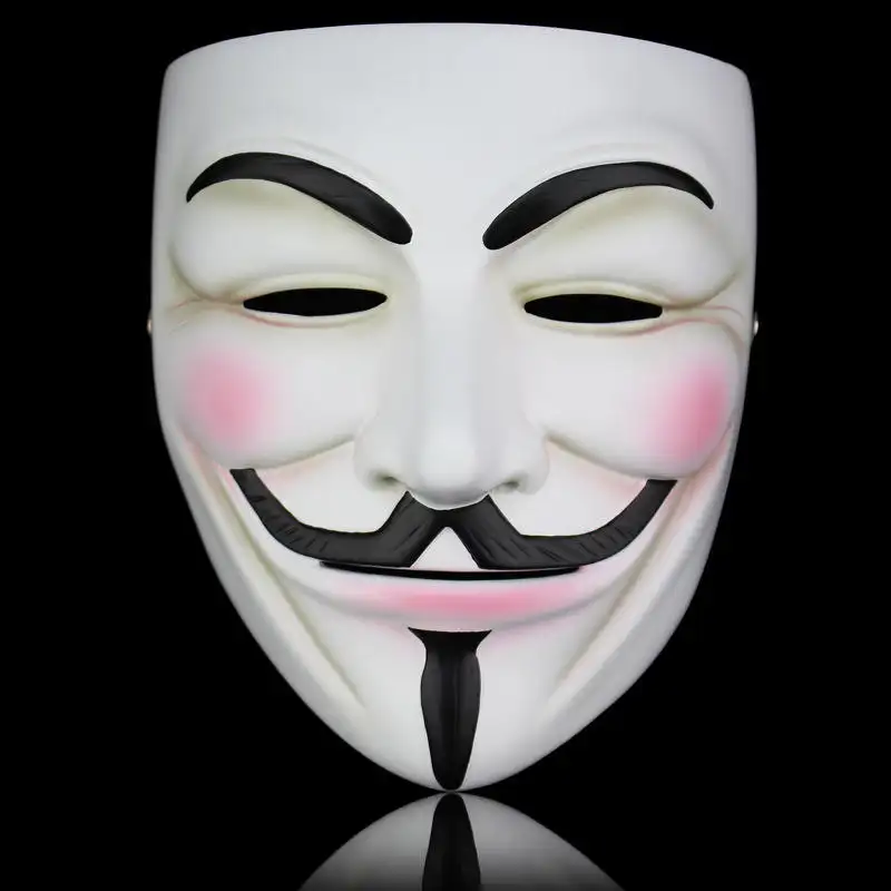 V pour Vendetta Masque pour Halloween Adulte Anonyme Guy Cosplay Masque Party Costume Prop Y142