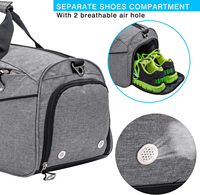 Sac de sport/yoga léger et résistant à l'eau, grande capacité, avec compartiment à chaussures, idéal pour les voyages et la gym