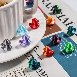 Mini Statue di Anatre 100 Pezzi Stampate in 3D in Resina con Gradiente di Colore Casuale, Decorazioni per Interni ed Esterni, Casa delle Fate, Regalo per le Feste - Product Image 5