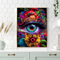 Kits de peinture au diamant 5D personnalisés DIY 30*40, animaux, papillons, fleurs, yeux, mosaïque artistique, plastique acrylique imperméable et écologique
