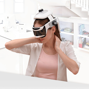 Automático masajeador de cabeza casco doble vibrante eléctrico masajeador de cabeza para el cerebro de relajación - Product Image 1