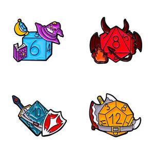 Venta al por mayor buena Stock Metal DND esmalte Pins personalizado impreso 30mm troquelado broche medallas imán Anime juego mazmorras dragones gorras - Product Image 4