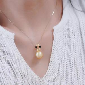 Wenchi 10052 Set de Accesorios DIY, Precioso Collar de Jade con Colgante, Cuentas de Plata S925 de 11-15mm, Base Vacía - Product Image 3