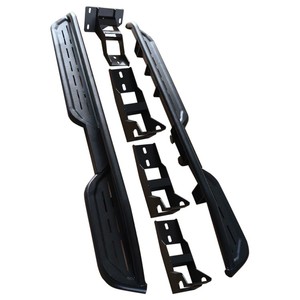 Off-Road <strong>Textured</strong> Black Steel Crew Cab Side Step Nerf Bars <strong>Running</strong> <strong>Boards</strong> for Toyota Prado LC150 - Product Image 3