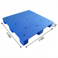 Palette de rayonnage automatisée 1100*1100*140 HUADU Palette en plastique industrielle robuste Euro 4 entrées 1,0t Charge dynamique Bac à fruits