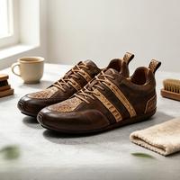 Chaussures de sport vintage - Chaussures de sport décontractées tendance pour hommes, confortables, rehaussantes et idéales pour les trajets quotidiens