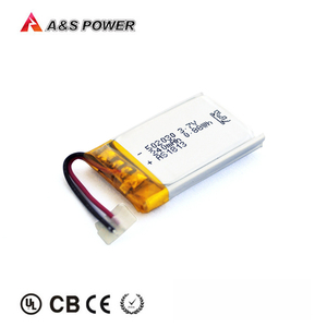 Li Polymer battery 502030 <span class=keywords><strong>3</strong></span>,7 V 250mAh lithium-polymer battery with wire - Product Image 3