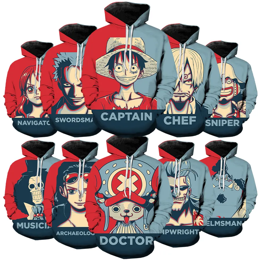 One Piece 3D Printed Hoodies for Men Hot Anime 3D Printing Hoodies From Men Luffy Zoro Sanji Casual Fashion Oversize Pullover