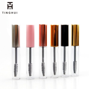 Envase de Rímel Transparente de 10 ml con Tapa Plateada Dorada Rosa, Tubo Vacío para Rímel con Cepillo - Product Image 3