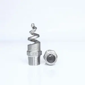 Spray Nozzle Stainless Steel 316SS Full Cone Spiral Nozzle Helix Spray Pigtail Nozzles