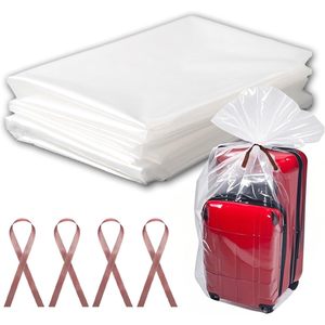 Grands sacs de rangement en plastique transparent, 40x60 pouces, anti-poussière, réutilisables, pour valises, literie de voyage, vêtements, jouets - Product Image 1