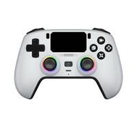 Manette de jeu sans fil BT avec barre lumineuse, gyroscope six axes, double vibration, en ABS+PC pour console