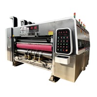 Machine de découpe et d'impression flexographique entièrement automatique à grande vitesse pour cartons ondulés avec convertisseur de fréquence