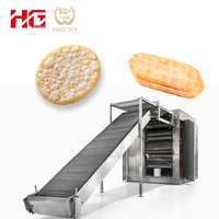 Chaîne de production entièrement automatique de craquelins de riz en acier inoxydable de marque HG, machine à gâteaux de riz et à riz neige, 380V, capacité 5000