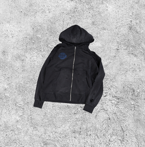 Ropa de calle Vintage Stone Washed Fleece Hoodies Heavyweight 420gsm Cotton Cropped Zip Up Boxy Fit Sudadera con capucha desgastada para hombres - Product Image 2