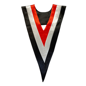 Châle de remise de diplôme vert brodé en forme de V, écharpe académique de maîtrise et de doctorat, cape pour cérémonie universitaire Printemps 2025 - Product Image 2