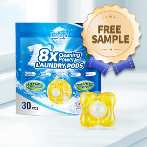 Muestra Gratis de Cápsulas de Detergente para Ropa en Gel Ecológico Hipoalergénico de Bajo Residuo, Eficiente en el Enjuague, para Piel Sensible, Biodegradable - Product Image 1