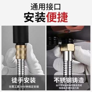 Manguera de ducha Royal Stan de acero inoxidable de 1.5M, reforzada, antiexplosión, con tornillo de aumento de presión de un solo extremo. - Product Image 5