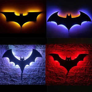 Creative LED Decorative Background Wall Lamp <b>Plug</b> in <b>Remote</b> Control Color Changing Lamp Bat Wing Bedside Ambience Light - Product Image 2