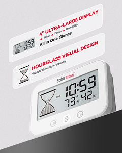 BaldrTherm - Reloj Hidrométrico en <span class=keywords><strong>Tiempo</strong></span> <span class=keywords><strong>Real</strong></span>, Termómetro, IP67, Resistente al Agua, Temporizador Digital, Pantalla LCD, Batería AAA, Cocina, 1-6 Horas - Product Image 3