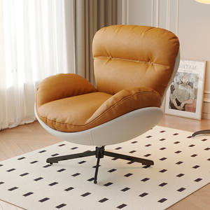 Ghế Sofa Đơn Thiết Kế Cao Cấp, Ghế Xoay Thư Giãn Hiện Đại, Nội Thất Nhà Ở, Phòng Khách, Ban Công, Phong Cách Wabi-Sabi, Chất Liệu Microfiber - Product Image 1