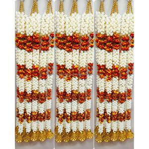 Guirnaldas de Flores Artificiales de Jazmín y Rosa, Hechas a Mano en India, Modernas, de 1.5 Metros, para Decoración de Bodas, Diwali, Hogar y Jardín - Product Image 1