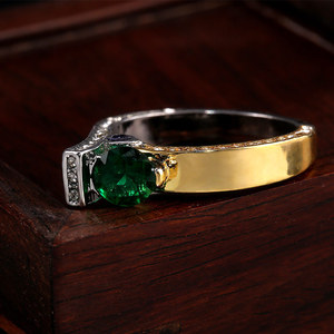 Anello moderno in pietra blu per donna, design scintillante intarsiato, gioielli eleganti e alla moda - Product Image 4