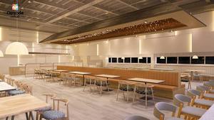 Mostrador de Exhibición para Comida Rápida, Personalizado, de Acero Inoxidable y MDF |   Mostrador Moderno y Ecológico con Iluminación LED para Restaurante/Cafetería - Product Image 6