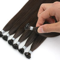 Extensions de cheveux naturels noirs invisibles de qualité supérieure, pointe en K, cheveux humains vierges, double épaisseur, qualité salon, kératine